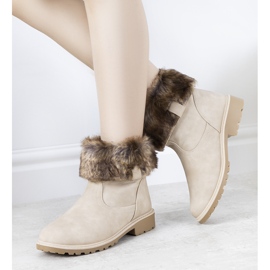 Botas beige aislantes con pelo A6305 1