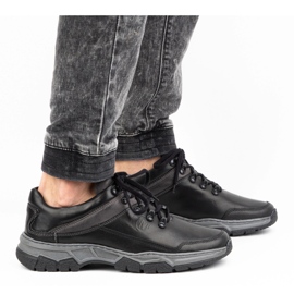 Olivier Zapatos casual hombre piel 842MA negro 3