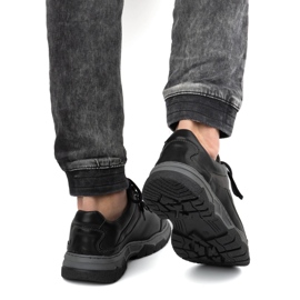 Olivier Zapatos casual hombre piel 842MA negro 4