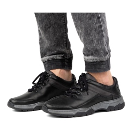 Olivier Zapatos casual hombre piel 842MA negro 5