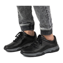 Olivier Zapatos casual hombre piel 842MA negro 6