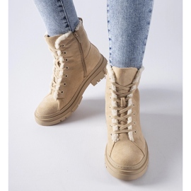 Botines aislantes beige confeccionados en ante ecológico Chamblee 2