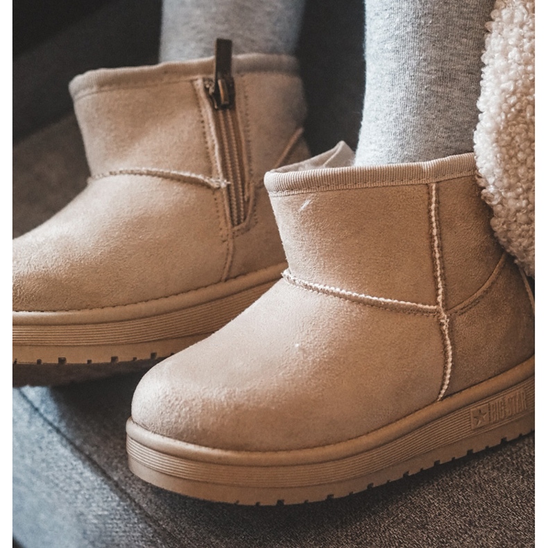 Botas de nieve sin cordones con aislamiento para niños Beige Big Star MM374098 1