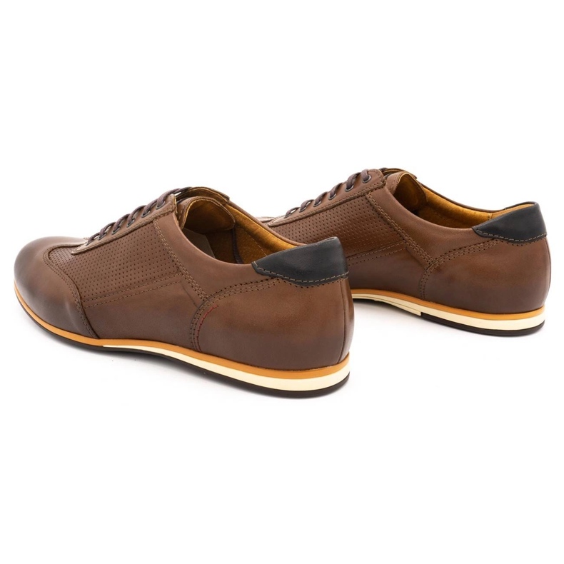 Kampol Zapatos casual piel hombre 64 / C1 marrón 4
