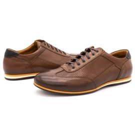 Kampol Zapatos casual piel hombre 64 / C1 marrón 3