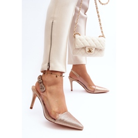 D&A MR1966-11 Tacones altos decorados en champán dorado 2 D&A MR1966-11 Tacones altos decorados en champán dorado 2