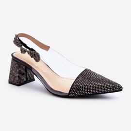 Zapatos de tacón elegantes con punta en punta D&amp;A MR91292-1 Negro 2