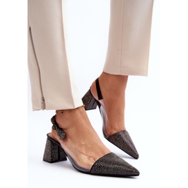 Zapatos de tacón elegantes con punta en punta D&amp;A MR91292-1 Negro 8