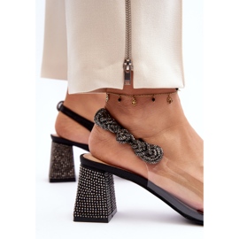 Zapatos de tacón elegantes con punta en punta D&amp;A MR91292-1 Negro 6