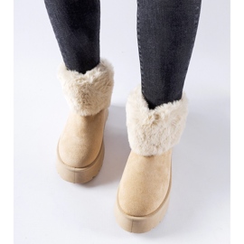 Botas de nieve beige decoradas con pelo Adelfia 2