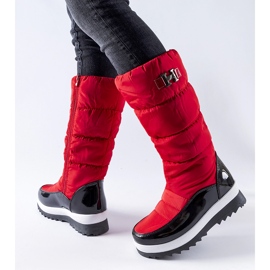Botas de nieve altas con aislamiento rojo de Canneto 1