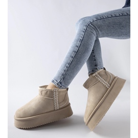 Botas de nieve beige con plataforma Scavi. 2