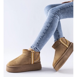 Botas de nieve beige oscuro con plataforma Scavi 2