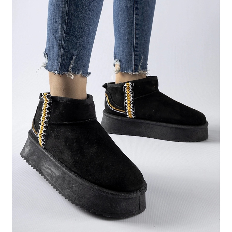 Botas de nieve negras con plataforma Scavi. negro 1 Botas de nieve negras con plataforma Scavi. negro 1