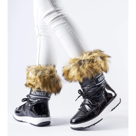 Botas de nieve negras con aislamiento y pelo Adamsvil negro 2