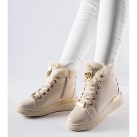 Deportivas beige forradas con pelo Lubriano 1