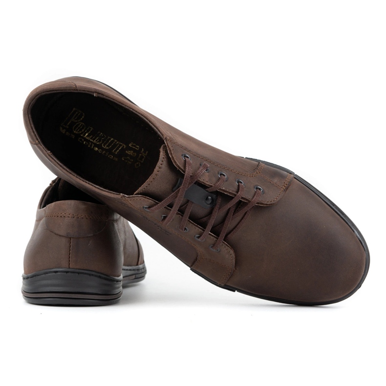 Polbut Zapatos hombre piel 320 marron oscuro marrón 3