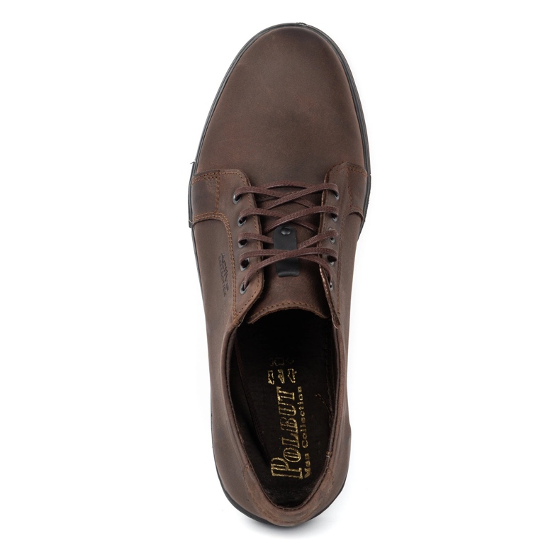 Polbut Zapatos hombre piel 320 marron oscuro marrón 4