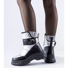 Botas de nieve Carta con aislamiento negro y plateado plata 2