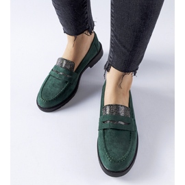 Mocasines verdes con pedrería de Ippolito 2