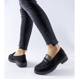 Mocasines negros con pedrería Ippolito 1