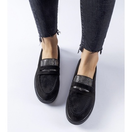 Mocasines negros con pedrería Ippolito 2