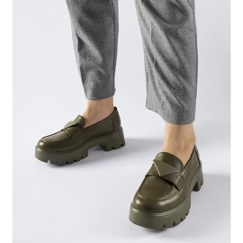Mocasines verdes con suela maciza de Eligio. 1