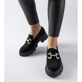 Mocasines Giacomo negros con pedrería 2