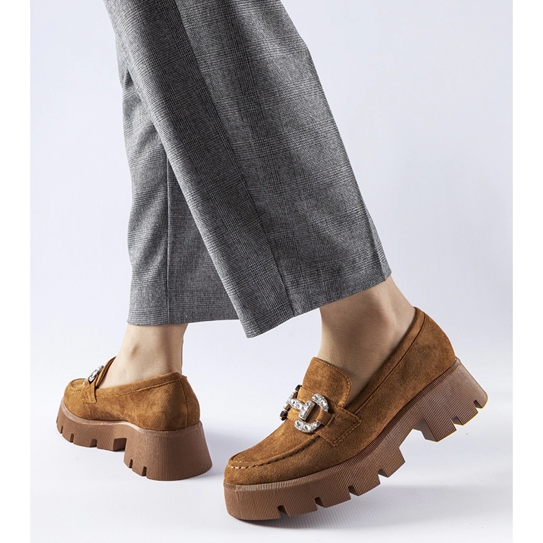 Mocasines Giacomo marrón con pedrería 1