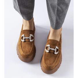 Mocasines Giacomo marrón con pedrería 2