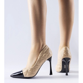 Tacones Benito acolchados beige 1