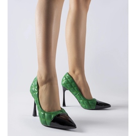 Tacones Benito acolchados verdes 1