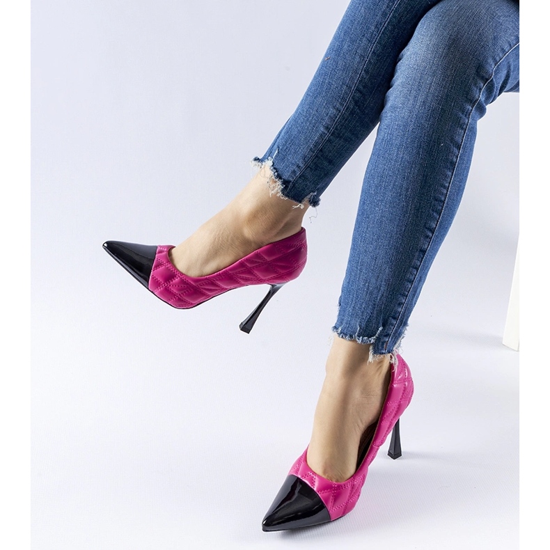 Tacones Benito acolchados rosa 1