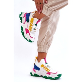 Seastar Zapatillas tipo calcetín sin cordones para mujer, blanco y verde 2 Seastar Zapatillas tipo calcetín sin cordones para mujer, blanco y verde 2