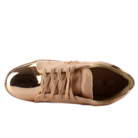 Deportivas de mujer con cristales T273P Champagne rosado 3