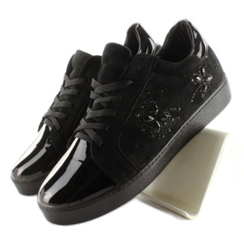 Deportivas de mujer con cristales T273P Negro 5