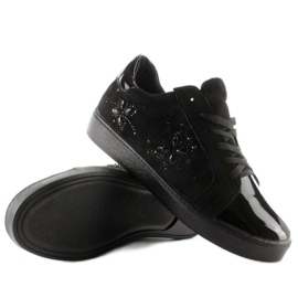 Deportivas de mujer con cristales T273P Negro 3