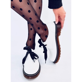 Botas Bovver Mocasines lacados Sherone Blanco 4