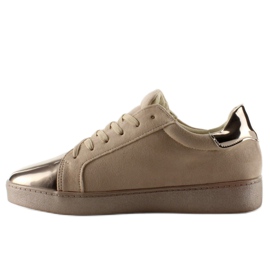 Deportivas de mujer con cristales T273P Beige 1 Deportivas de mujer con cristales T273P Beige 1
