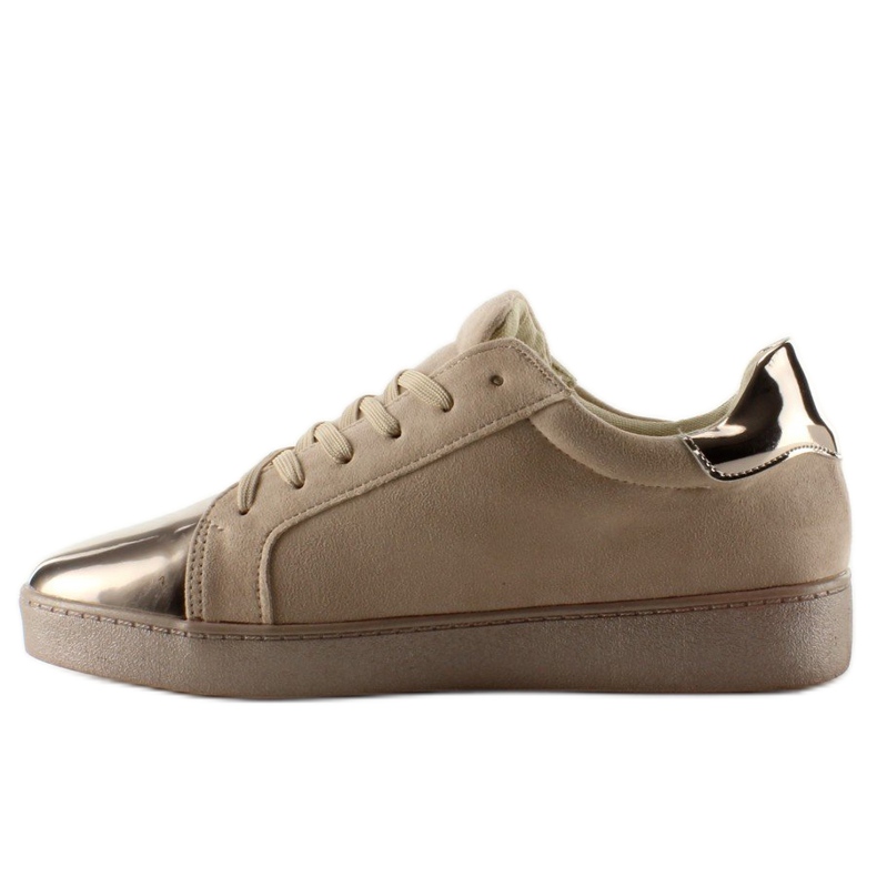 Deportivas de mujer con cristales T273P Beige 1