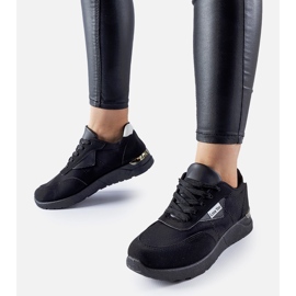 Zapatillas Geraldino de tela negra. negro 2