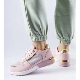 Zapatillas rosas con hilo decorativo de Facondo rosado 1