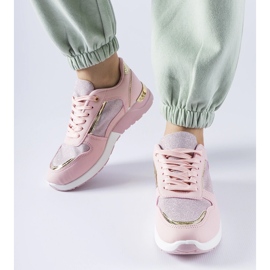 Zapatillas rosas con hilo decorativo de Facondo rosado 2