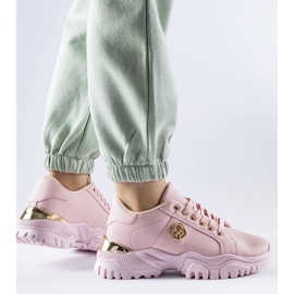 Zapatillas rosas con suela maciza de Arpaia. 1