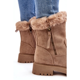 NEWS Botas de ante mujeres con beige de piel 3 NEWS Botas de ante mujeres con beige de piel 3