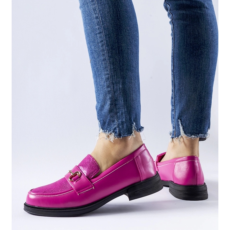 Mocasines rosas con hebilla Gennaro 1