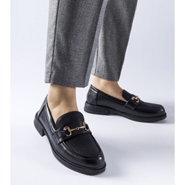 Mocasines negros con hebilla Gennaro 1
