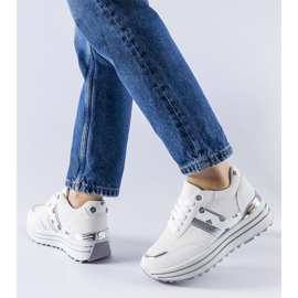 Zapatillas Provinciale blancas con plataforma blanco 3