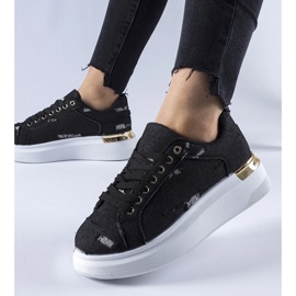 Zapatillas con plataforma negras de Osson negro 2