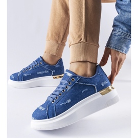 Zapatillas con plataforma azules de Osson 1 Zapatillas con plataforma azules de Osson 1